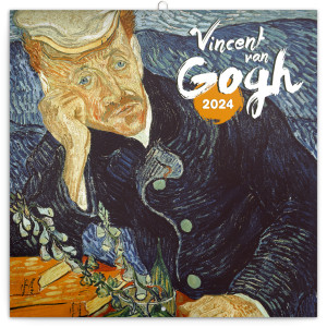 Poznámkový kalendár Vincent van Gogh 2024, 30 × 30 cm - Reklamnepredmety