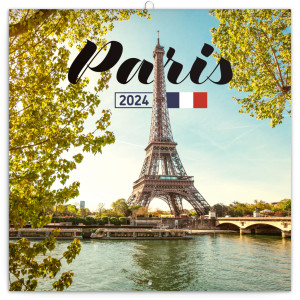 Poznámkový kalendár Paríž 2024, 30 × 30 cm - Reklamnepredmety