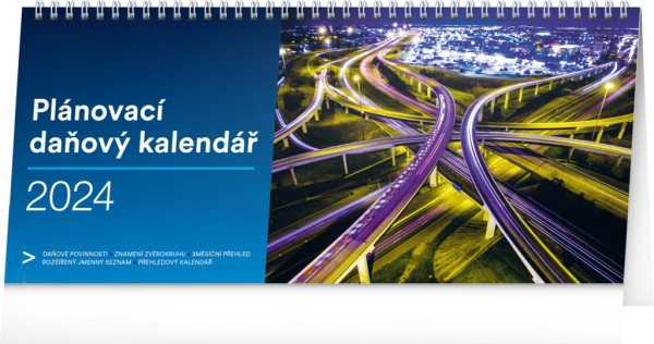 Stolový kalendár Plánovací daňový 2024, 33 × 14,5 cm