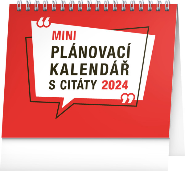 Stolový kalendár Plánovací s citátmi SK 2024, 16,5 × 13 cm