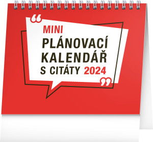 Stolový kalendár Plánovací s citátmi SK 2024, 16,5 × 13 cm - Reklamnepredmety