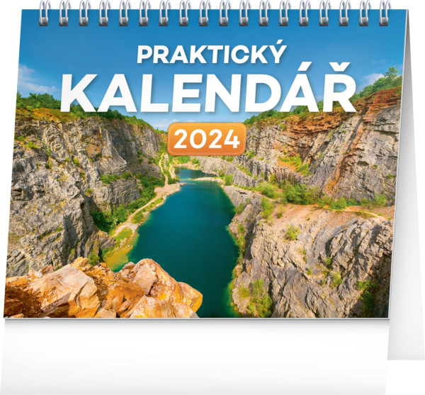 Stolový kalendár Praktický kalendár 2024, 16,5 × 13 cm