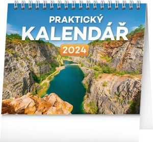 Stolový kalendár Praktický kalendár 2024, 16,5 × 13 cm - Reklamnepredmety