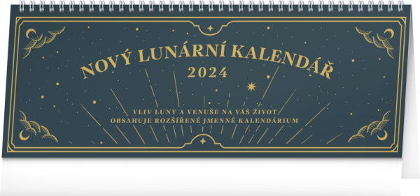 Stolový kalendár Nový lunárny kalendár 2024, 33 × 12,5 cm