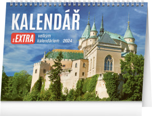 Stolový kalendár s extra veľkým kalendáriom 2024, 30 × 21 cm - Reklamnepredmety