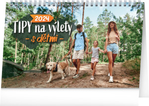 Stolový kalendár Tipy na výlety s detmi 2024, 23,1 × 14,5 cm - Reklamnepredmety