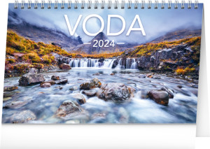 Stolový kalendár Voda CZ/SK 2024, 23,1 × 14,5 cm - Reklamnepredmety