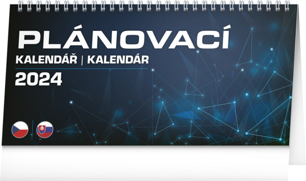 Stolový kalendár Plánovací CZ/SK 2024, 25 × 12,5 cm