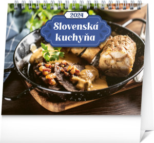 Stolový kalendár Slovenská kuchyňa 2024, 16,5 × 13 cm - Reklamnepredmety