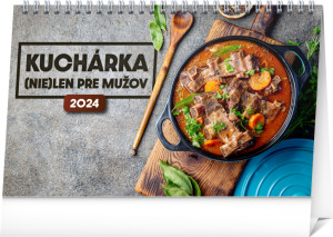 Stolový kalendár Kuchárka (nie)len pre mužov 2024, 23,1 × 14,5 cm - Reklamnepredmety