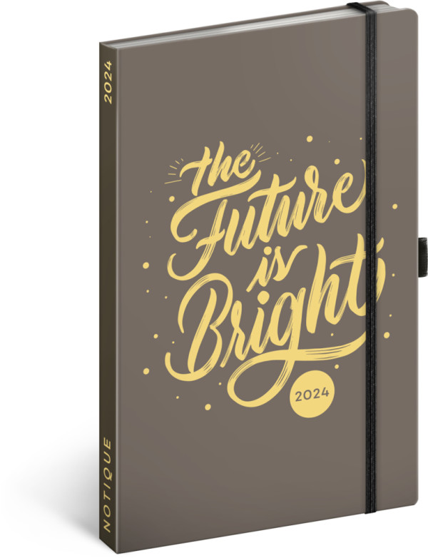 Týždenný diár Future is Bright 2024, 13 × 21 cm