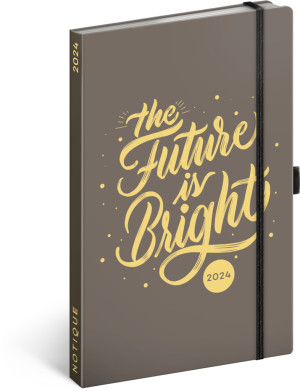 Týždenný diár Future is Bright 2024, 13 × 21 cm - Reklamnepredmety
