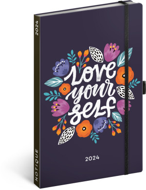 Týždenný diár Love Yourself 2024, 13 × 21 cm - Reklamnepredmety