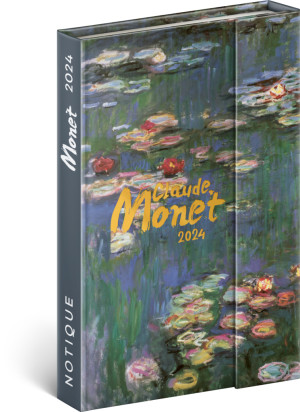 Týždenný magnetický diár Claude Monet 2024, 11 × 16 cm - Reklamnepredmety