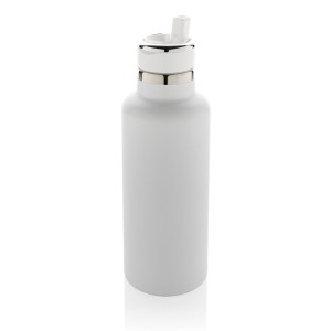 Hydro Vakuumflasche aus RCS recycel. Stainless-Steel, weiß - Reklamnepredmety