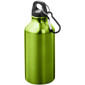 Oregon Wasserflasche aus recyceltem Aluminium mit RCS-Zertifizierung und Karabiner, 400 ml - Reklamnepredmety