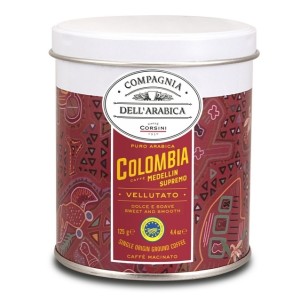 Kolumbien gemahlener Kaffee in einer Corsini-Blechdose - Reklamnepredmety