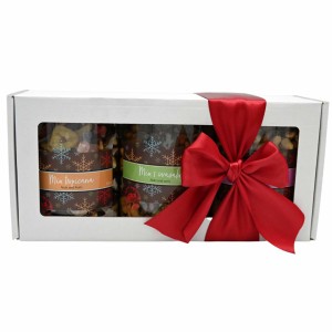 Set Nüsse in Dosen in einer Geschenkbox mit Schleife - Reklamnepredmety