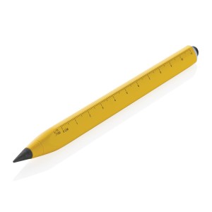 Eon Infinity Multitasking Stift aus RCS recycelt. Aluminium, gelb - Reklamnepredmety