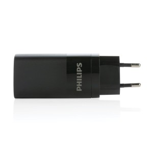 Philips 65W Ultra-Schnell-PD 3-Port-USB-Wandladegerät, schwarz - Reklamnepredmety