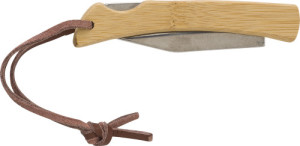 Skládací kapesní nožík s bambusovou střenkou - Reklamnepredmety