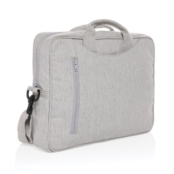 Laluka AWARE™ 15.4" Laptop-Tasche aus recycelter Baumwolle, anthrazit