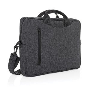 Laluka AWARE™ 15.4" Laptop-Tasche aus recycelter Baumwolle, anthrazit - Reklamnepredmety