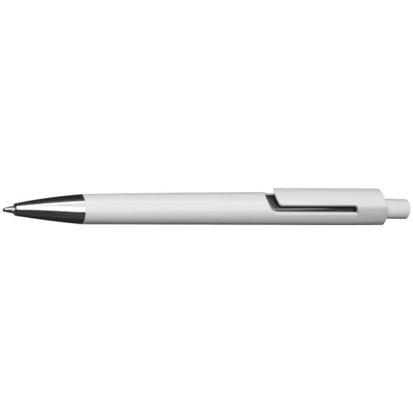 Weißer Kunststoff-Kugelschreiber