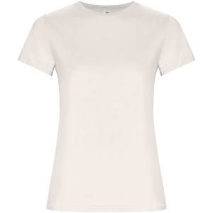 Goldenes Damen-T-Shirt mit kurzen Ärmeln - Reklamnepredmety