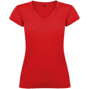 Victoria Damen-T-Shirt mit kurzen Ärmeln und V-Ausschnitt - Reklamnepredmety