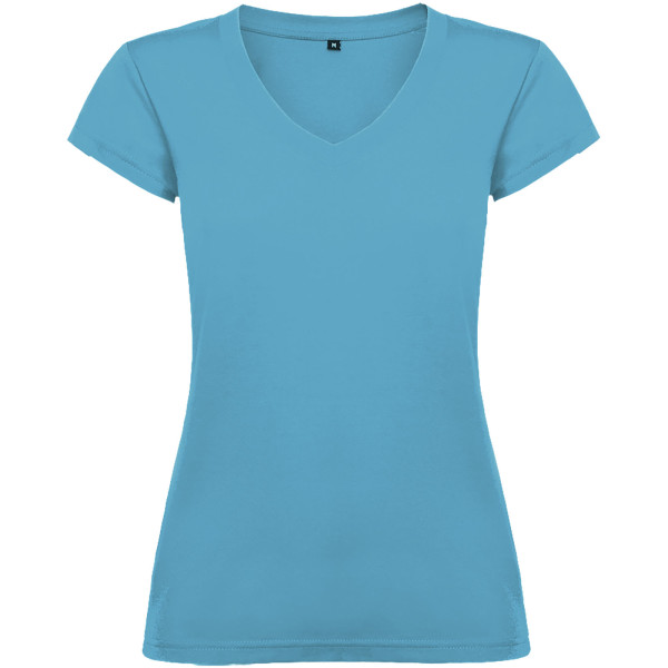 Victoria Damen-T-Shirt mit kurzen Ärmeln und V-Ausschnitt