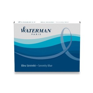 Waterman Tintenpatronen Standard, dunkelblau, waschbar - Reklamnepredmety