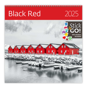 Wandkalender Schwarz Rot - Reklamnepredmety