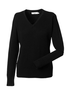Ladies` V-Neck Knitted Pullover - Reklamnepredmety