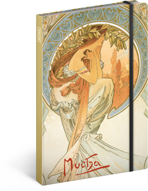 Notes Alfons Mucha – Poézia, linajkovaný, 13 x 21 cm - Reklamnepredmety