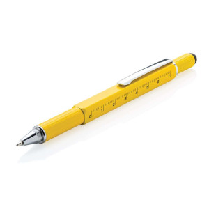 5-in-1 Tool-Stift, gelb - Reklamnepredmety