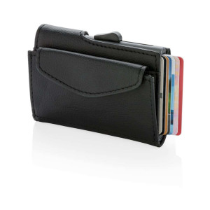 C-Secure RFID Kartenhalter mit Münzfach, schwarz - Reklamnepredmety