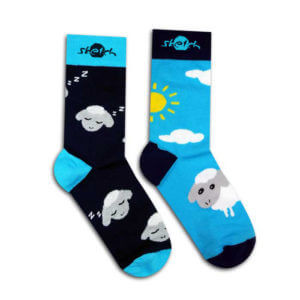 Socks colored with sheep