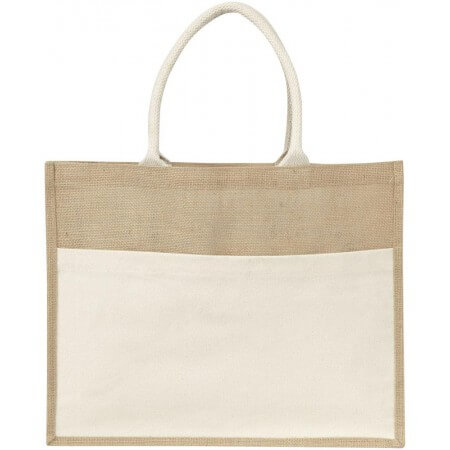 Jute bag with plastic backing, Natural