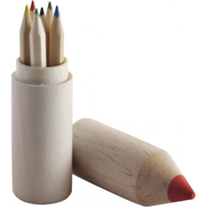 Stifthalter mit 6 Stiften, Braun - Reklamnepredmety