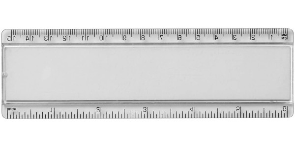 Ellison Plastiklineal 15 cm mit Papiereinsatz