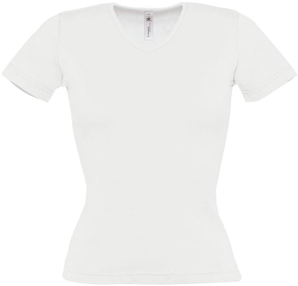B&C | Damen Ripp T-Shirt V-Neck