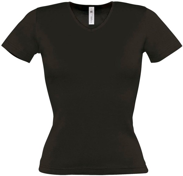 B&C | Damen Ripp T-Shirt V-Neck
