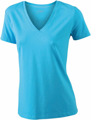 Damen Stretch V-Neck T-Shirt - Reklamnepredmety