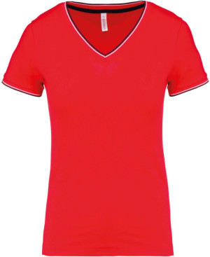 Damen Piqué V-Neck T-Shirt - Reklamnepredmety