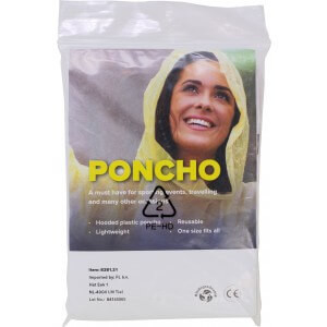 Bio-degradable PE poncho - Reklamnepredmety