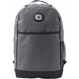Polyester (300D + 210D) backpack with light - Reklamnepredmety