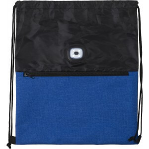 Polyester (300D) drawstring backpack with light - Reklamnepredmety