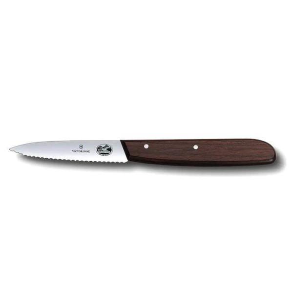paring knife, rosewood, with wavy edge