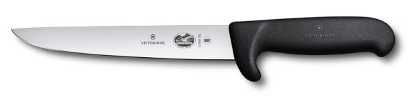 Fibrox Safety Nose butcher knife, normal cut, black, 18 cm